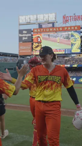 Just a little throwback to the season and an amazing crowd at @Washington Nationals Park! Cannot wait to get this awesome team back together this spring!! #foryou #firefighters #bananas #pitching #partyanimals #partyanimals #baseball #throwbacksongs 