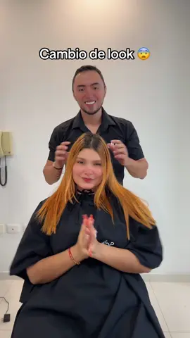 No me cambiaria el color Naranjado sorpresa TU peli larga de comfianza 🧡💋 #cambiodelook 