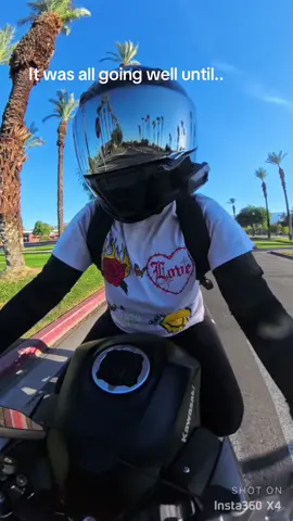 That was not very cutesy and demure of me. #imjustagirl #bikelife #girlbiker #girls #rider #fell #falling #bikecrash #motorcycle #drop #crash #stall #power #biketok #biker #kawasaki #whoops #thankgod #ouch #demure 
