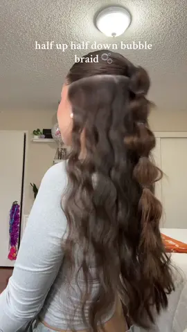 half up half down bubble braid 🫧🧚‍♀️ #pesopluma #dosdias #doblep #easyhairstyles #hair #bubblebraid #easy #hairstyle #slickback #braidhairstyles #hairtutorial #tutorial #easy #slickback #girlythings #aesthetic #hairspray #ecogel #hairtok #straighthair #bernicesgrwms  #berniceemichellee #creatorsearchinsights 