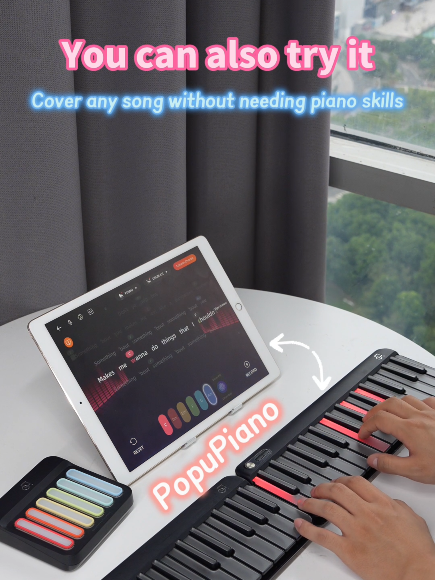 🎹PopuPiano- Vocal Partner 💰The App is free！#LA #popupiano #singing #cover