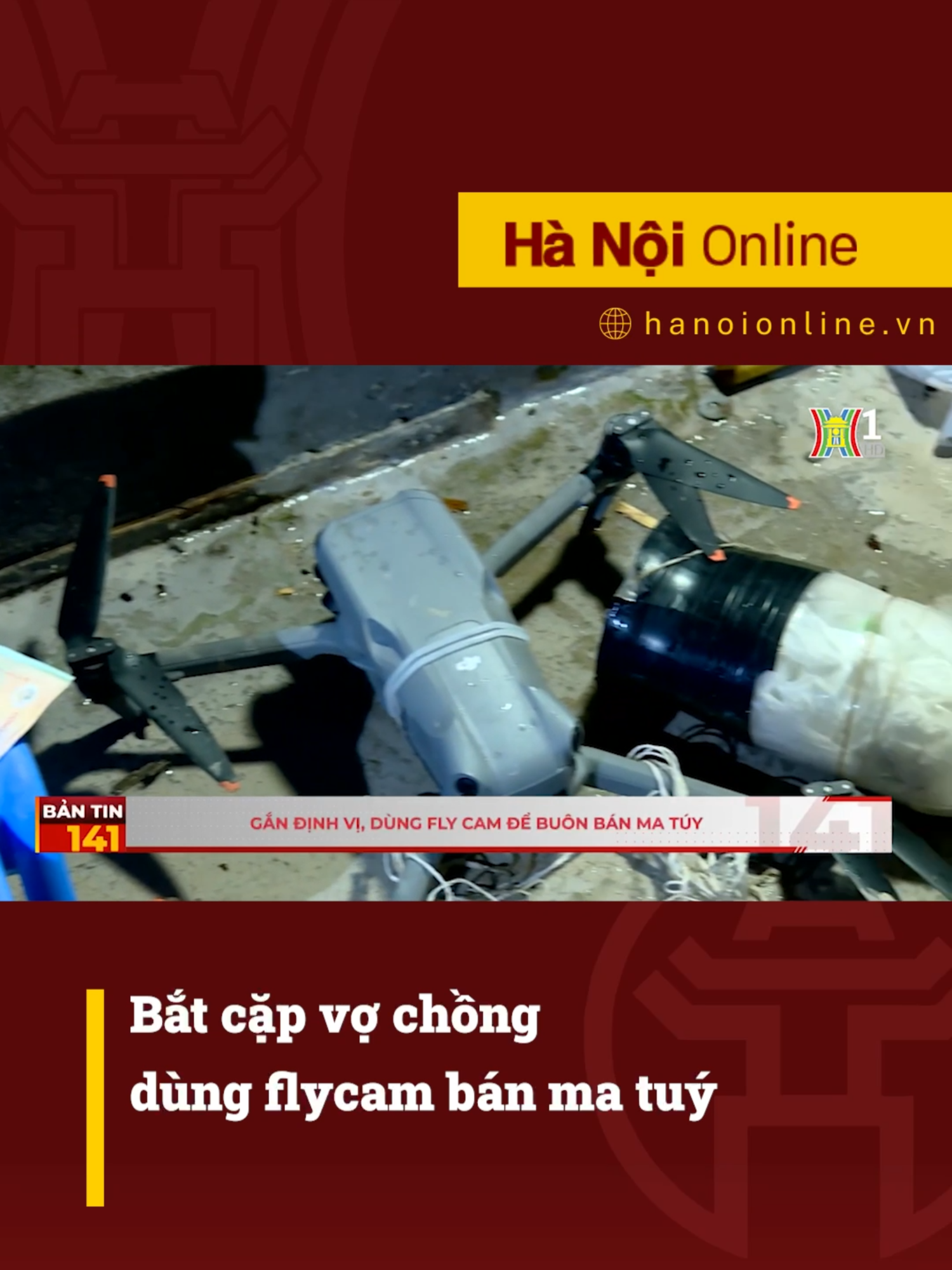 Công an tỉnh Bắc Ninh vừa triệt phá vụ án buôn bán ma túy bằng thiết bị bay không người lái - flycam, một trong nhiều thủ đoạn tinh vi của tội phạm ma túy hiện nay. #htvdaihanoi #tiktoknews #chatcam #phapluat #flycam