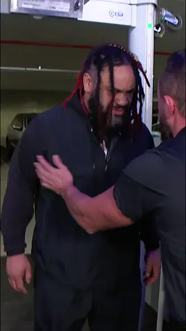Just let the man through next time... 😳 #WWE #JacobFatu