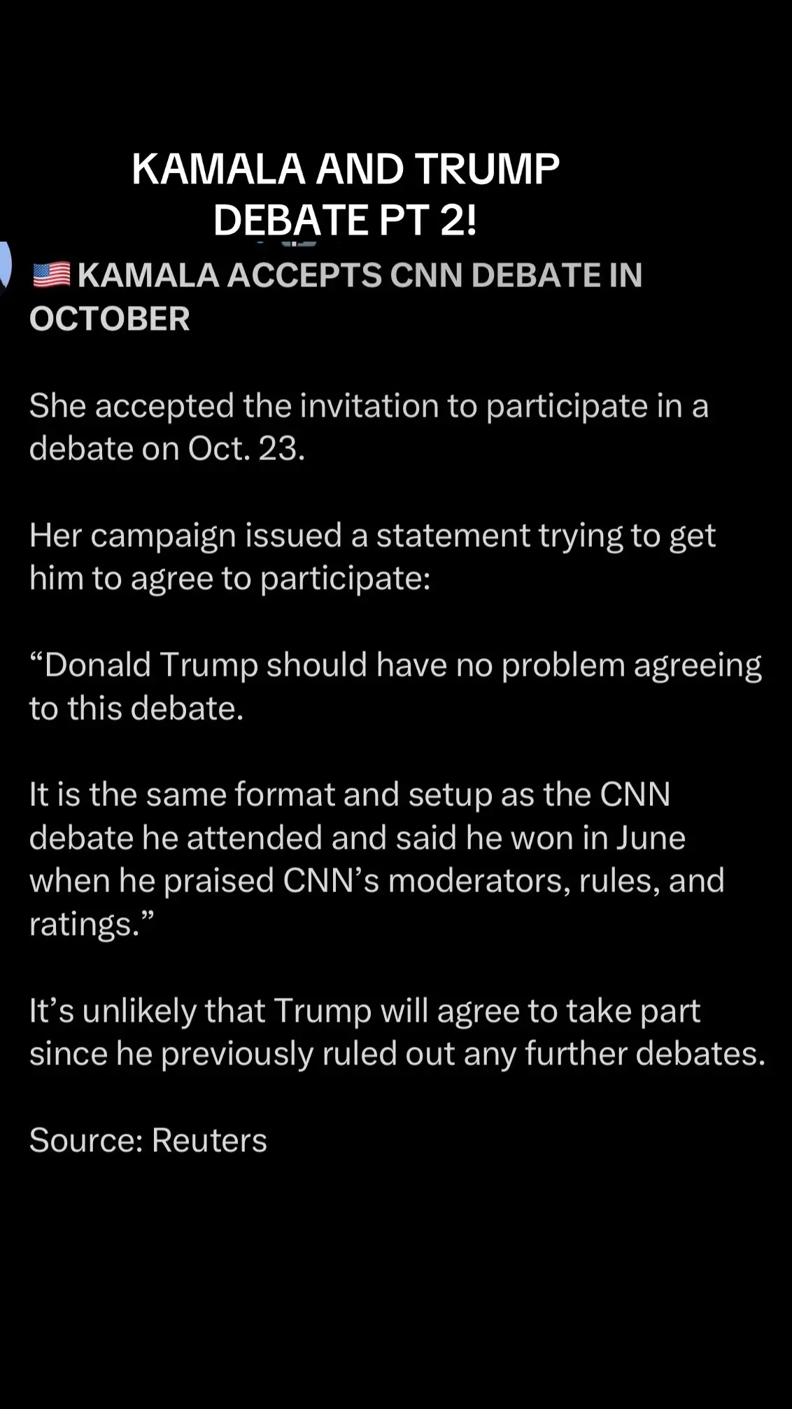 #harris #trump #fyp #debate #letsgooo #election2024