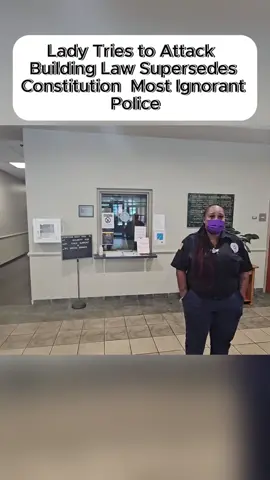 Lady Tries to Attack  Building Law Supersedes Constitution  Most Ignorant Police