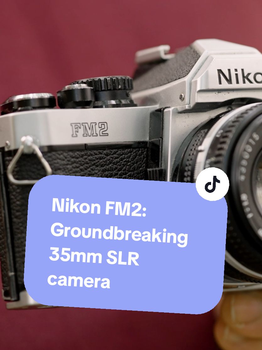 Nikon FM2! One of the most successful 35mm film cameras of all time that, along with the Nikon FE 2, was the inspiration for the digital Nikon Zf. It's titanium shutter allowed it to produce a groundbreaking 1/4000sec  Nikon FM2 body kindly loaned by Mr Cad 📷 mrcad.co.uk #vintagecamera #nikon #nikonfm2 #camera #classiccamera #slr #35mm #filmphotography #35mmfilm 