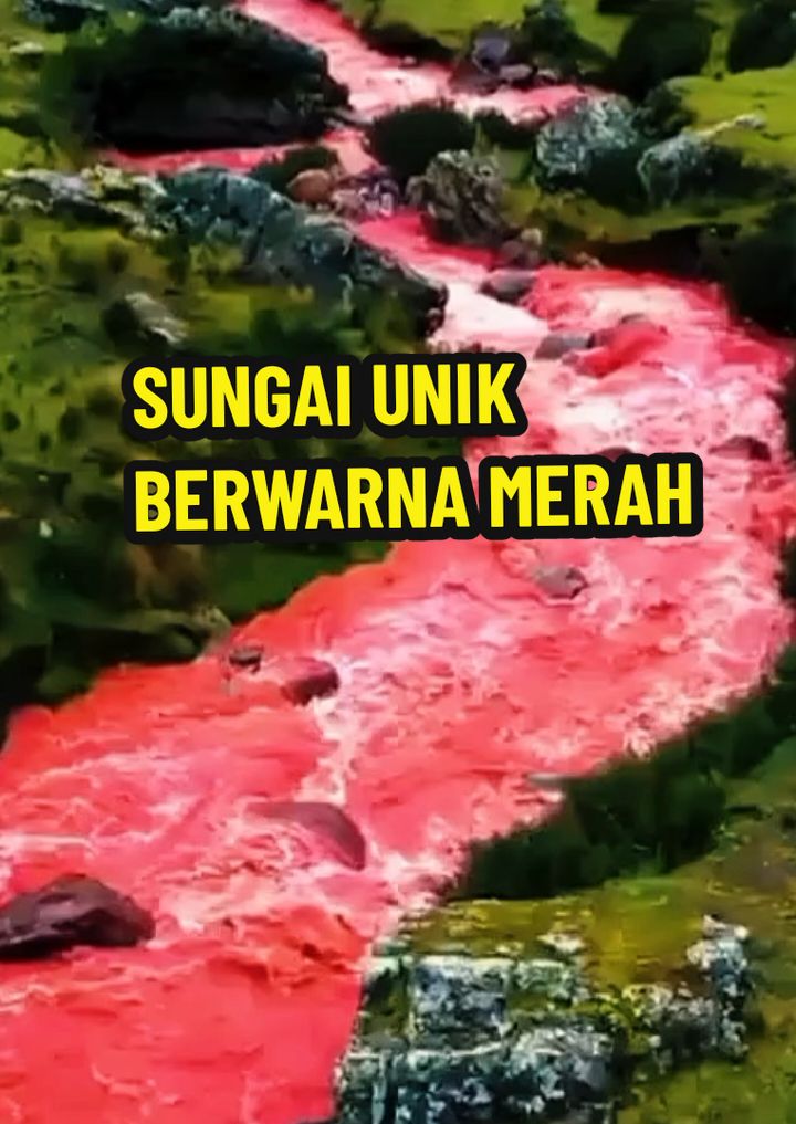 Keajaiban alam Sungai yang berwarna merah #keajaibandunia #keajaiban #sungai #veru 