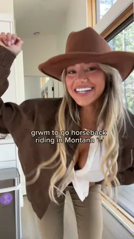 GRWM to go Horseback Riding in Montana #horsebackridingoutfit #glaciernationalpark 