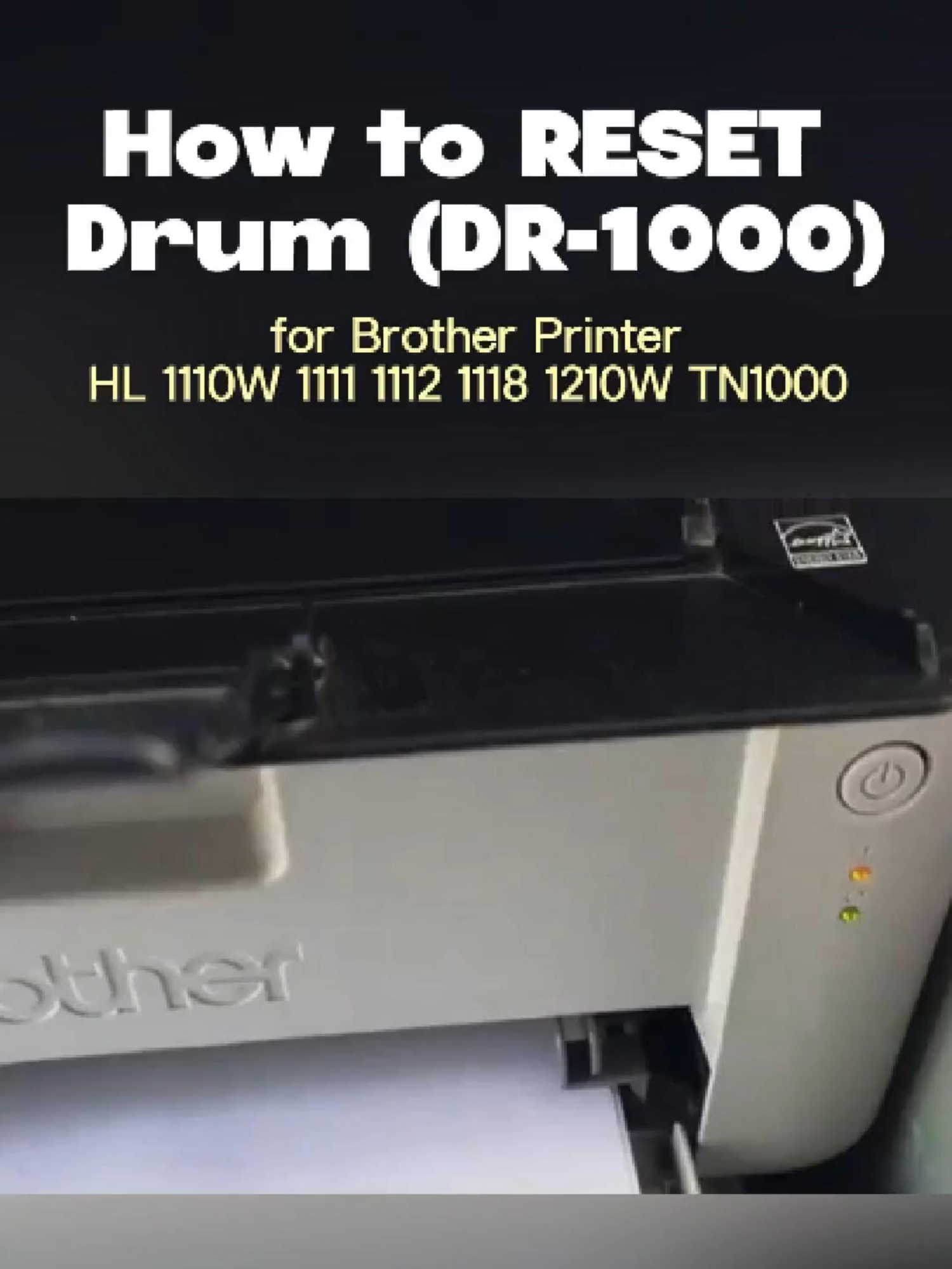 RESET REPLACE DRUM FOR BROTHER DR-1000 DR1000 #brotherprinter #printertoner #compatibletoner #lasertoner #drumreset #viraltiktok #fypシ゚ #trendingvideo