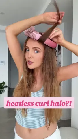 heatless curl halo?! 💁‍♀️ #heatlesscurls #hairhack #LifeHack 