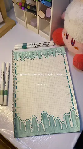 saur pretty🌿 #greenaesthetic #acrylicmarker #borderideas #diernfinds 