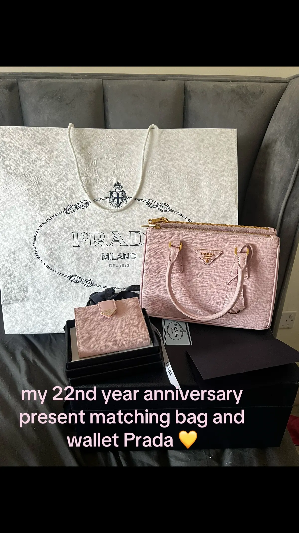#22yearanniversary♥️🥂 #Prada #specialedition#babypink##designerbags#TrueLove