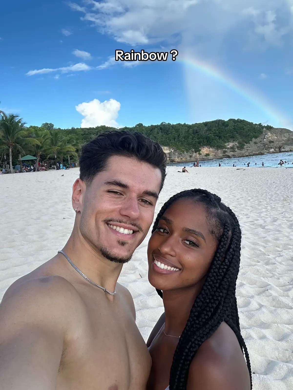 Which of our Caribbean selfies do you prefer ? 🇬🇵✨ @Alexia Clb #baecation #mixedcouple #couplegoals #selfie 