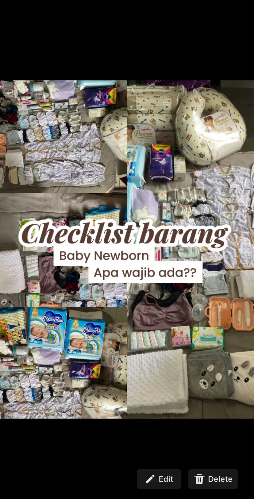 Due dah dekat ke mommy? I nak share lah checklist baby ni, but kalau bakal mommy pening barang yang mana nak kene beli, boleh comment nanti i bagi link notes ni senang u all tinggal tekan je link tu. So boleh enjoy shopping tanpa perlu pikir sebb kebanyakan barang ni memang personally i beli. Dari first preg and now for my sec baby.🌻🌻 comment if korang nak nanti i dm tau🤍🤍