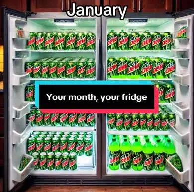 Did you enjoy? #yourmonthyourthing #fridge #drink #cocacola #sprite #food #aigenerated #viral #fyp 