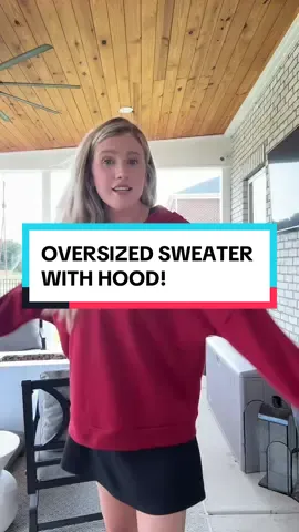 This is a nice oversized hoodie that looks similar to a very expensive brand. Comes in a ton of colors. #hoodie ##holidaycomfort##holidayoutfit##sweatshirt##fallsweatshirt##ttshop##oversizedsweater