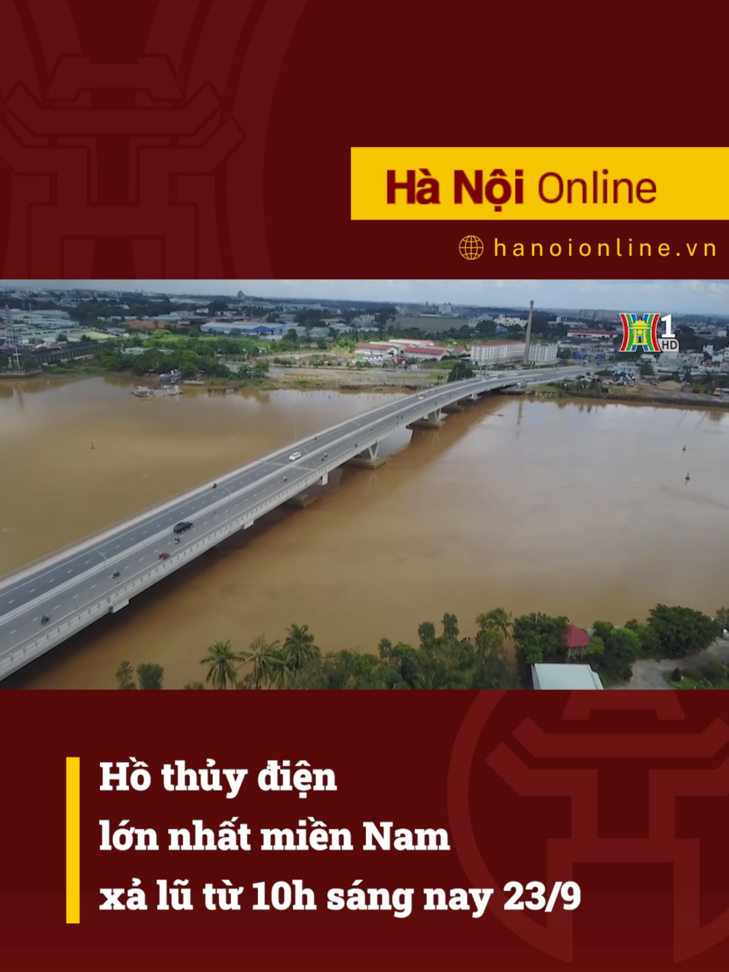 Từ 10h sáng 23/9, thủy điện Trị An sẽ tiến hành xả lũ qua đập tràn. #htvdaihanoi #tiktoknews #thuydien #thuydientrian #xalu