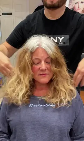 Sunday Transformation.  This gorgeous client flew from West Virginia to come get her previously colored and damaged her to match her natural 4 inches roots.  Products used:  Lightener: @Redken flashlight power 9 with bonder inside with 20 vol.  Toner: Redken shade eq 10T with equal amount processing solution for 30 minutes.  Treatment: @K18 Hair pro service, mist, leave-in mask and k18 molecular repair oil. Total time: 8.1/2 hours  @SalonCentric  #redken #k18 #k18hair #k18results  #jackmartincolorist #silverhair #hairtransformation #saloncentric #saloncentricpartner #redken #redkencolor #silvertransformations #greyandproud #greyhairtransition #silversisters #greyhairinfluencer #greyisthenewblond #greyforthestay #silvercrown #silverfox #womenover50rock #greydoesntmeanold #embracethegrey 