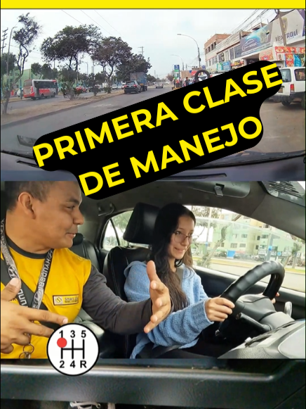 Primera clase de manejo con nuestra alumna Cielo. Salida en primera marcha. #clasesdemanejo #escuelademanejo #examendemanejo #brevete #embrague