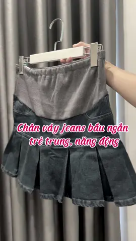 Bầu bí nhưng vẫn trẻ trung , năng động thì chịn ngay mẫu này nha các momm 💕💕💕 #chanvaybau #chanvaybauxepli #thoitrangbau 