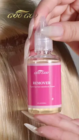 Goo Goo Hair 30ml Tape remover✨✨ How to remove your tape in hair extensions without residue ⭐️⭐️ #googoohair #taperemover #hairtutorials #howtoremovetapeins 