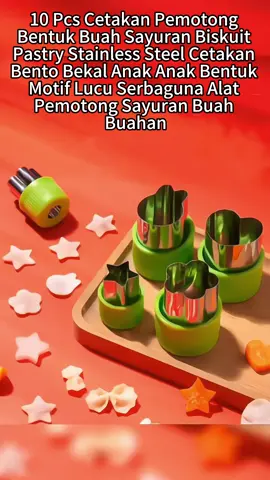 Cetakan Pemotong Bentuk 10 Pcs Buah Sayuran Biskuit Pastry Stainless Steel Cetakan Bento Bekal Anak Anak Bentuk Motif Lucu Serbaguna Alat Pemotong Sayuran Buah Buahan TERMURAH TERLARIS