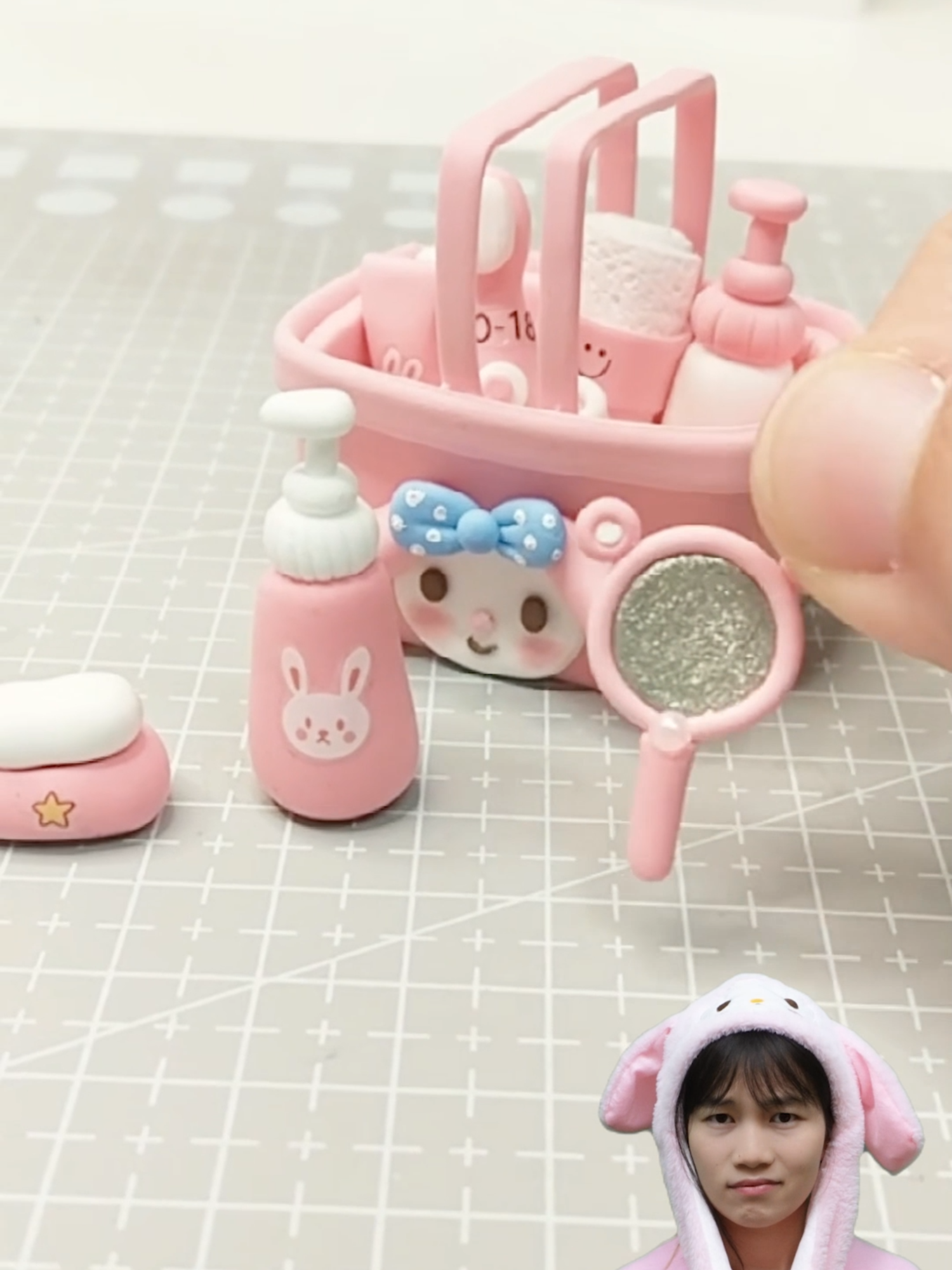 DIY Mini My Melody Bath Set💗  #sanrio #sanriocore #viral #fyp #kawaii #mymelody #DIY #stationery