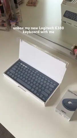 this is my newest addition to elevate my workspace! its the @Logitech K380 keyboard and K350 pebble mouse 💙 • super compact and slim which is perfect for packing it in a bag and bringing it around! if you are still in uni, this is a great essential to just bring along or even to cafes! • it’s super quiet so don’t worry, u won’t be annoying anyone 🤣 • 💌  [gifted] #logitech #student #unistudent #logitechkeyboard #unboxing #asmr #uniessentials #studytok #ugccreator #ugcexample