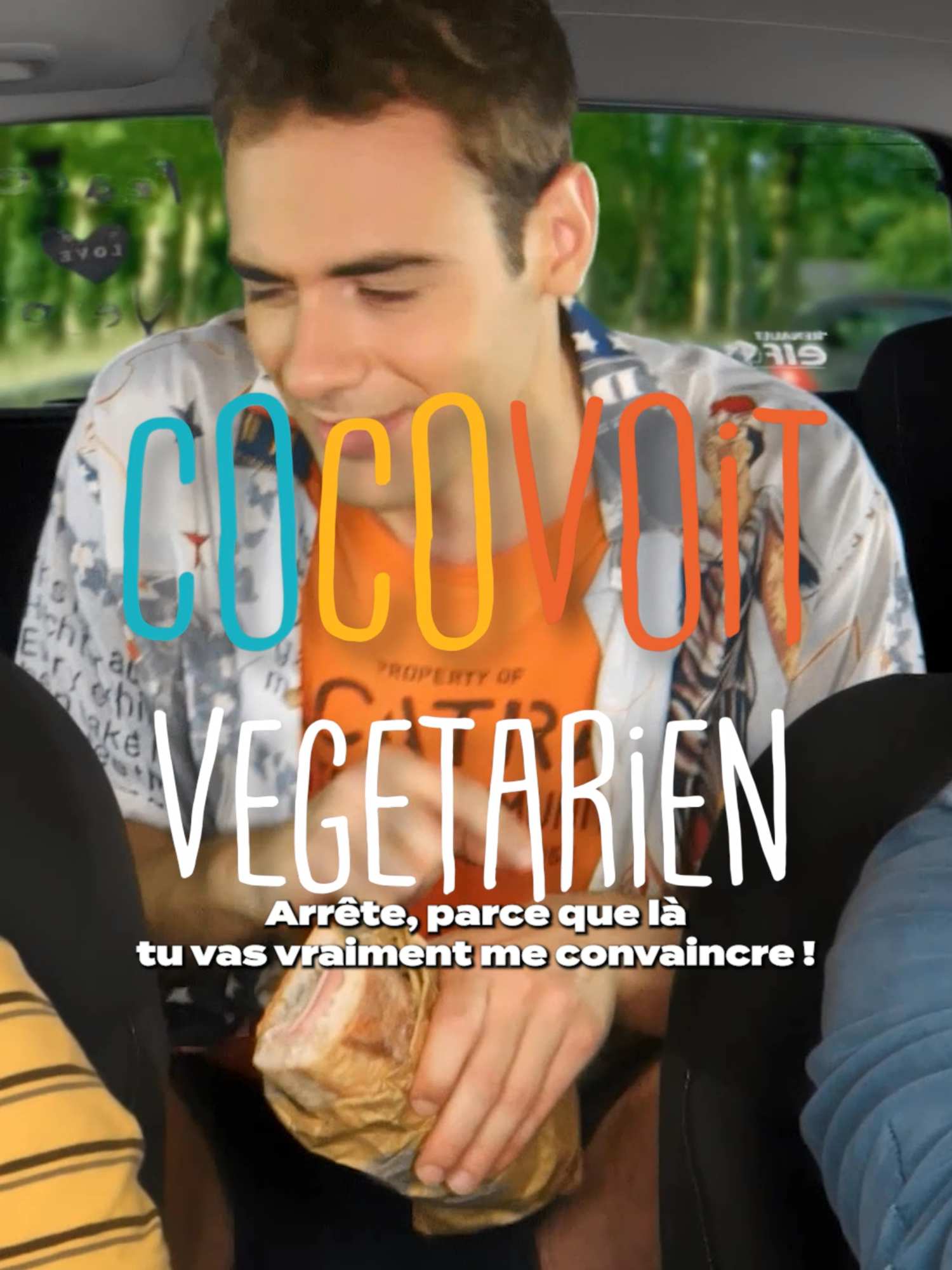 Y'a des gens qui crèvent de faim 🐖 #humour #cocovoit #végétarien #sandwich