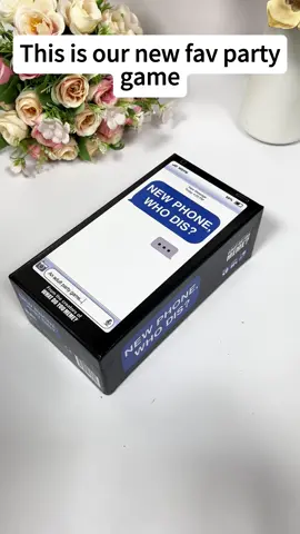 seriosuly such a fun game to add to game night!! “New phone who dis”. If you click the orage shopping cart it will take you to it! #GameNight #gamenightideas #partygames #funny 