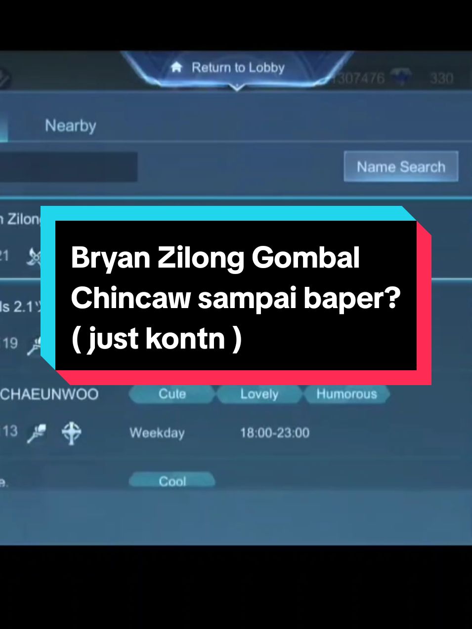 Bryan zilong gombalin @destriachinca sampai baper? #mlbbsuyou #chincaaw #bryanzilong #bryanfanny #fannytiktok #mobilelegends 