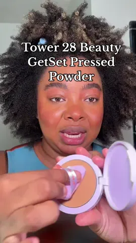 Trying the @Tower 28 Beauty getset pressed powder and its a winner👏🏽🫶🏽💗🌟 @sephora #blackgirlmakeup #pressedpowder #newmakeup #tower28beauty 