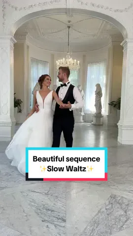 A beautiful sequence for your first dance! 💖 The Slow Waltz is characterized by grace and fluidity of movement. The steps are quite simple and repetitive, which makes learning easier, but the figures change. Each one brings something new and gives the choreography a unique character, making the dance look more interesting. 💃🕺 Give it a try with your significant other! 🥰 ✨Follow for more✨ ➡️ Wedding Dance Online: www.dancefromhome.com #weddingdance #weddingdanceonline #firstdance #firstdanceconline #weddinginspirations #wedding #bride #gettinmarriedin2024 #bride2024 #wedding2024 #firstweddingdance 