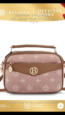 Leather sling bag for women 187 pesos only naka free shipping na. #leatherbag #slingbag #bagforwomen 