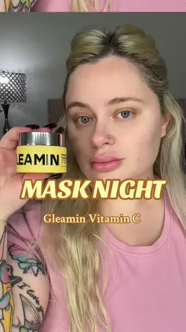 The first vitamin C product that doesnt break me out. Shes gawwwwwjus! @Gleamin Skincare #skincareroutine #gleaminskincare #masknight #facemask 