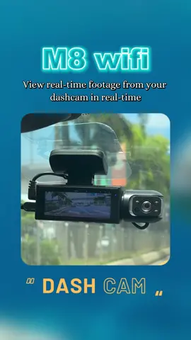 The dash cam provides real-time recording of you drives#dashcam #caraccident #cars #wifi #security #fyp 