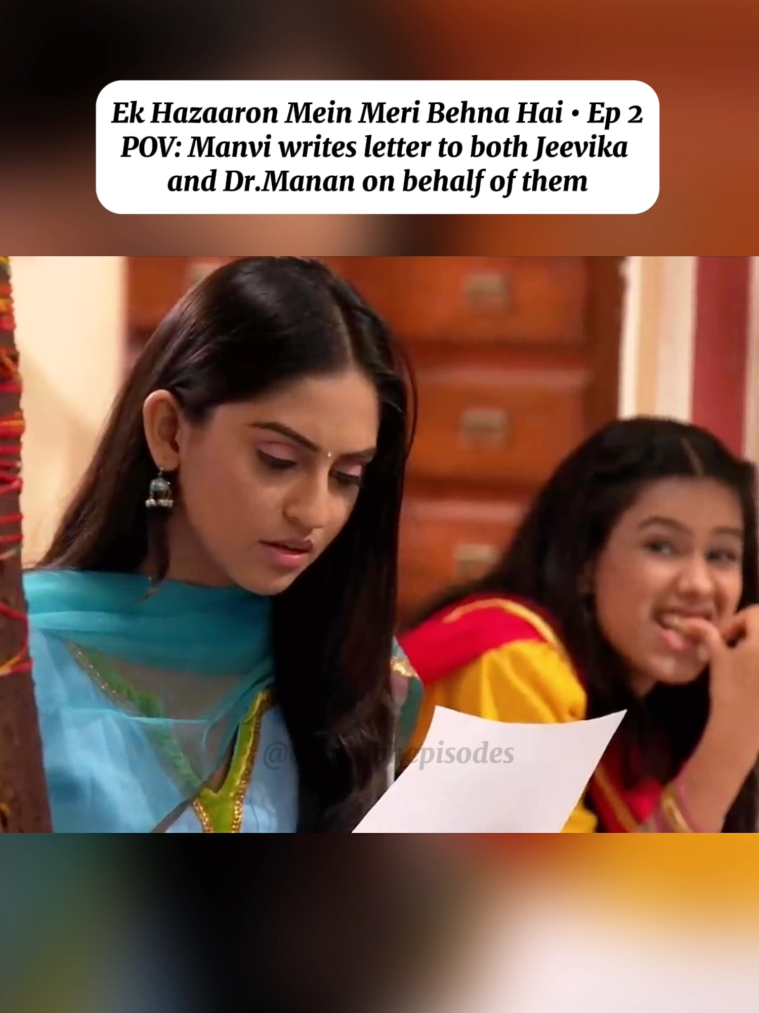 Ek Hazaaron Mein Meri Behna Hai • Episode 2 ~ Manvi writes a letter to both Jeevika and Dr.Manan on behalf of them so that they meet each other. Then beeji warns Manvi for spreading the rumour of Jeevika's affair. #ekhazaaronmeinmeribehnahai #ehmmbh #tvserial #hindiserial #hindi #voot #hotstar #disneyplushotstar #indianserial #viraltiktok #viral_video #viralvideos #trendingvideo#tiktokindia_