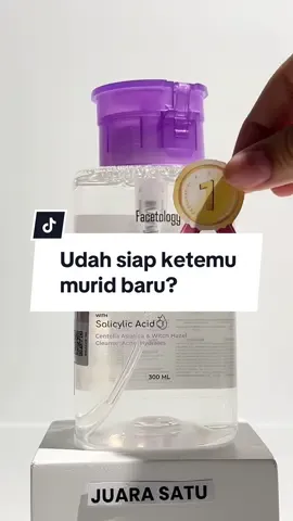 Class of Excellence: Micellar Water Edition! 🎓🏅 Comment dari 1-100 seberapa siap kamu buat ketemu micellar water naik kelasnya?😜 #SekaliPressSemuaBeres #micellarwaterfacetology #facetology 