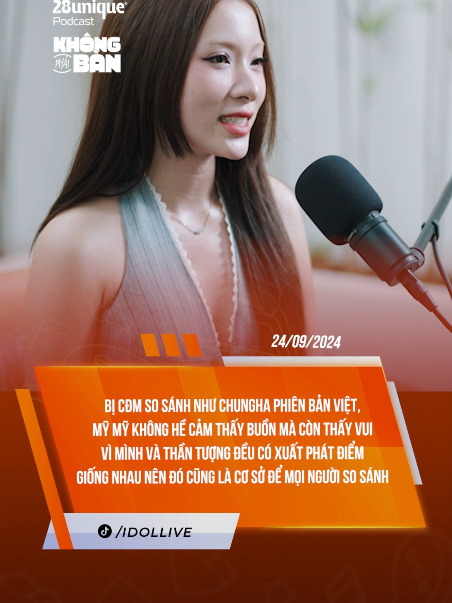 MỸ MỸ THẤY VUI KHI ĐƯỢC SO SÁNH VỚI CHUNGHA #idollive #tiktoknews #tiktokgiaitri #theanh28 #28Unique #khongphaiban #mỹmỹ #khongaikhacngoaiem