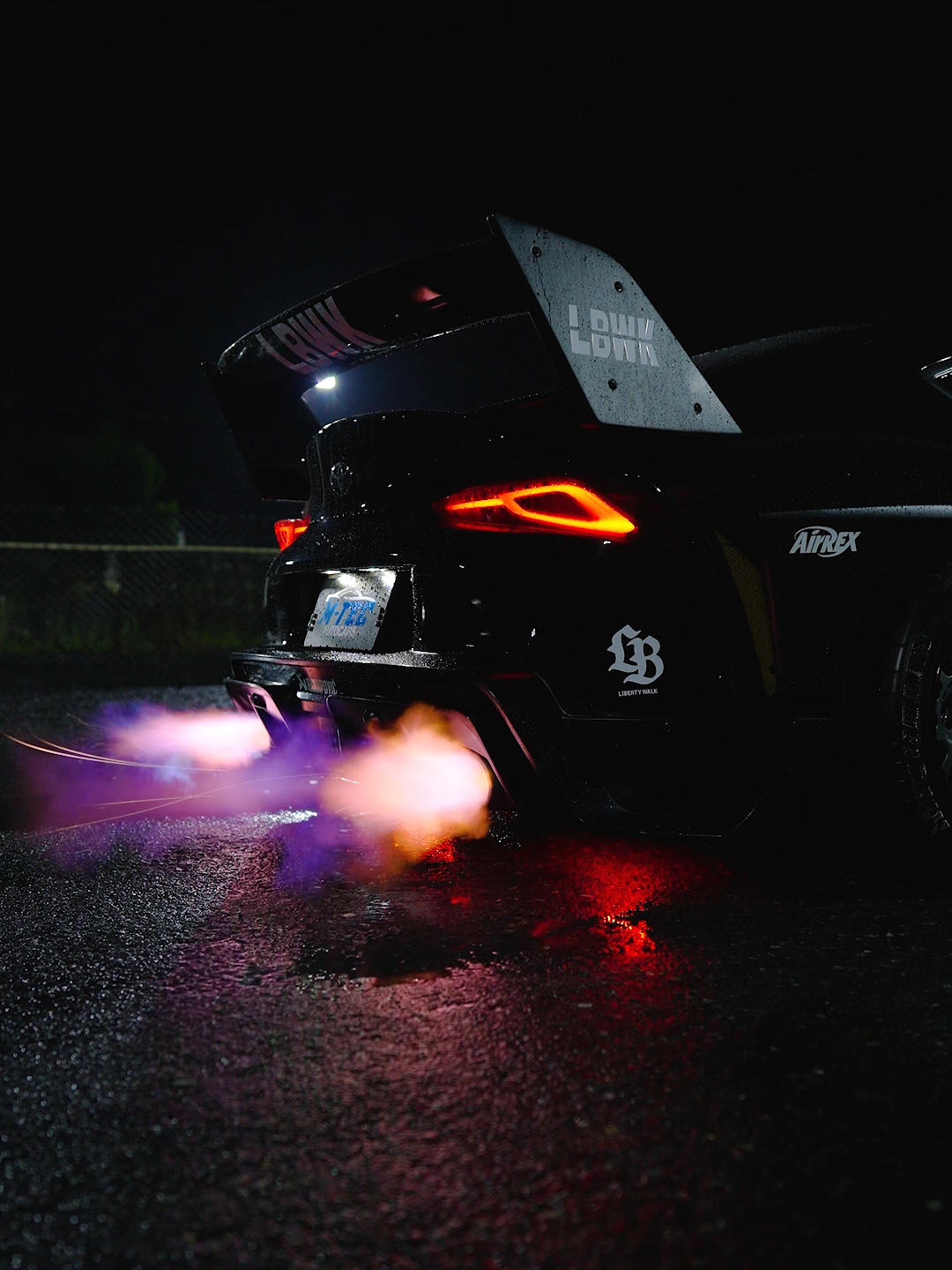 Supra LBWK (A90) back-fire 🔥🔥🔥 #mtec #mtecautocar #supraa90 #toyotasupra #toyota #backfire #thailand