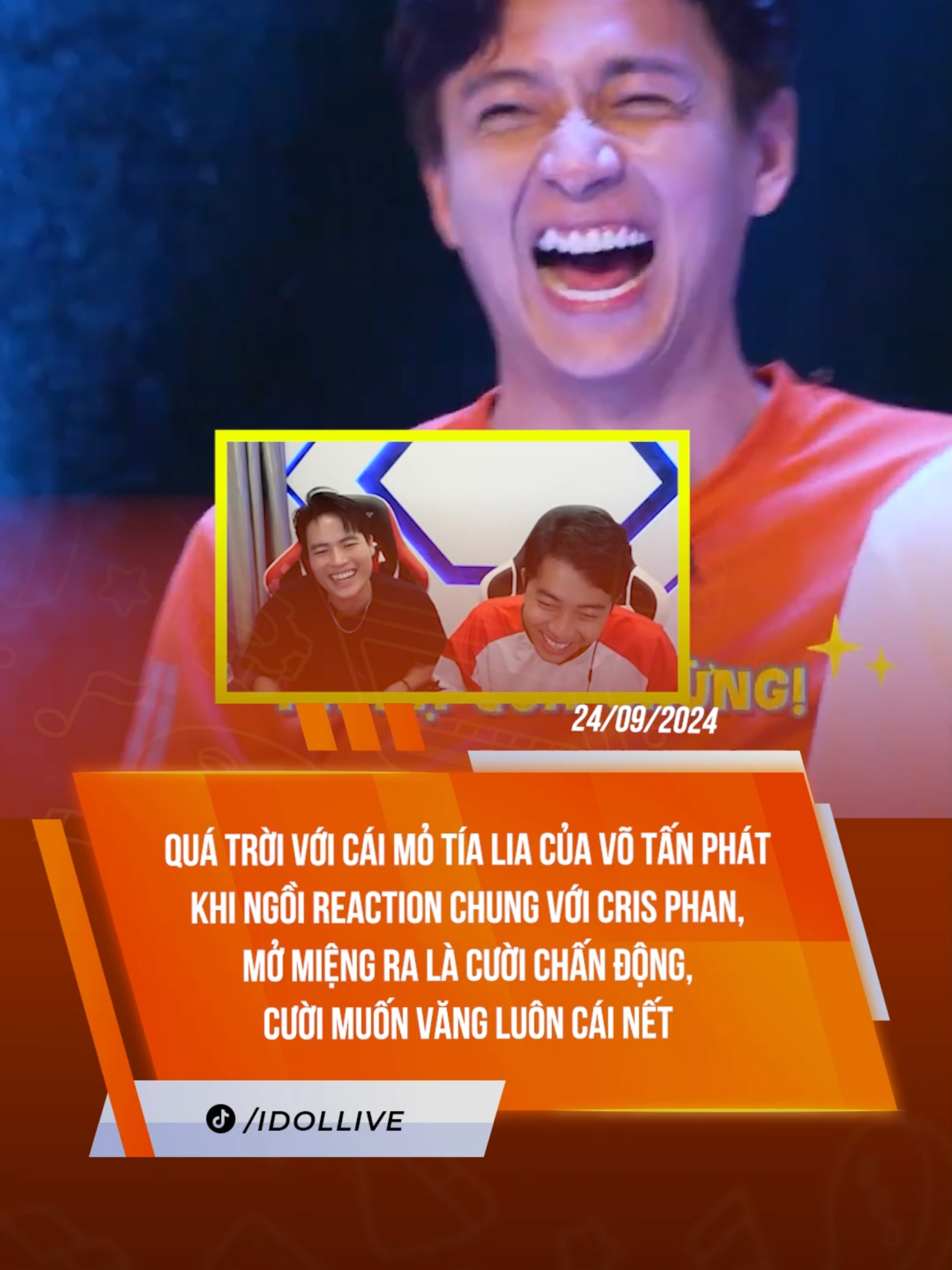 CƯỜI MỆT NGHỈ =)) #idollive #tiktoknews #tiktokgiaitri #theanh28 #votanphat #crisdevilgamer