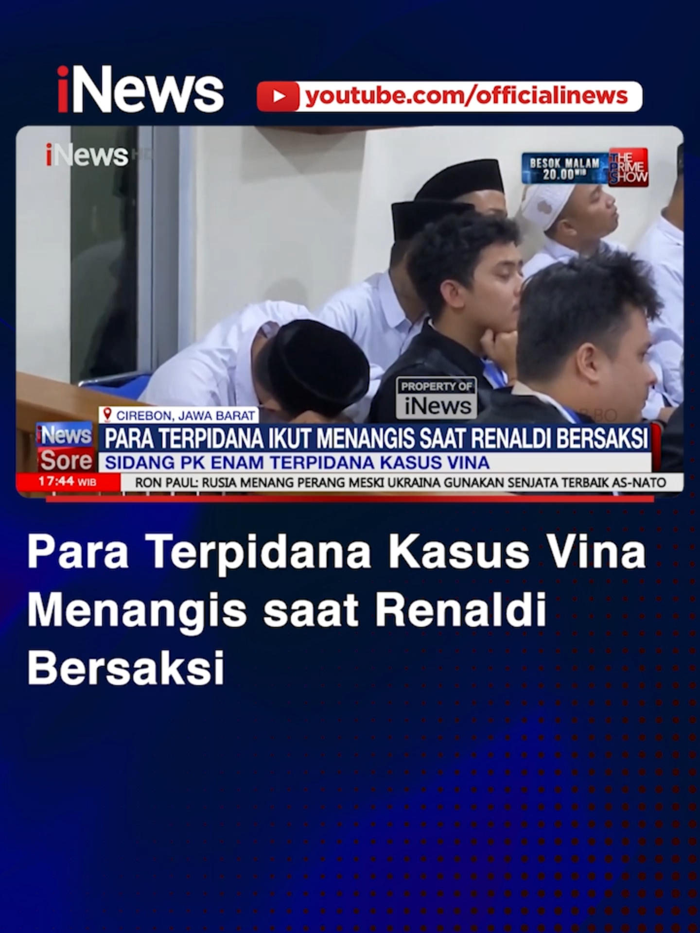 Sejumlah saksi dihadirkan dalam sidang Peninjauan Kembali (PK) yang diajukan oleh 6 terpidana kasus Vina Cirebon. Salah satunya adalah saksi Renaldi. FDLM #iNews #KasusVina #VinaCirebon #Terpidana #SidangPK #Fyp#Viral