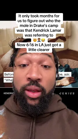 Shoutout to @alien girl 🪐 for breaking this down. K Dot was telling us who the mole was the whole time 🤣 Make sure y’all follow @Trvp Still Boomin 🫡