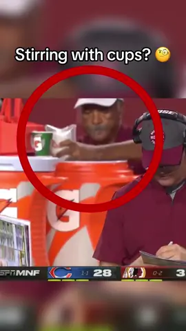 When the sideline staff couldn’t find a stirring utensil 😬 #nfl #football #fail 