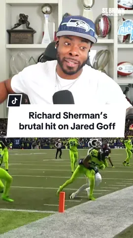 Richard Sherman reflects on welcoming Jared Goff to the NFL with a hit that knocked Goff out of the game 🏈 #nfl #football 