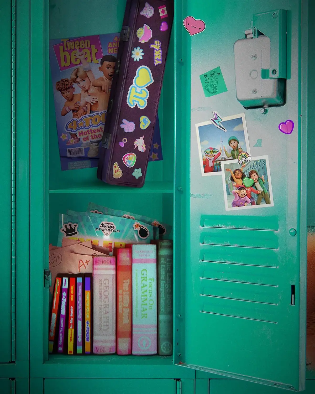 Can you guess which Disney characters decorated these lockers? Drop your guesses below! Stream these titles and more on @Disney+.