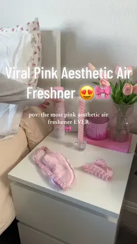I have never seen a more aesthetic air freshner 😭 all my pink obsessed girlies you need this ! #pinkaesthetic #pinkobsessed #girlytok #aesthetic #perfumetok #fyp #fypツ 