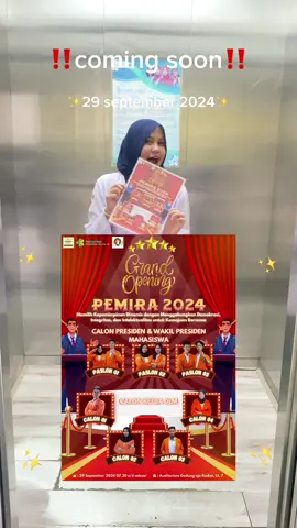 [GRAND OPENING & EKSPLORASI PEMIRA 2024] Halo Mahasiswa/i PolKesJaTi 👋🏻 Sudah siap untuk memeriahkan acara GRAND OPENING & EKSPLORASI PEMIRA tahun ini? Yuk kita ramaikan dan ikuti kegiatan acara PEMIRA 2024 🗓️ 29 September 2024 #pemirapkj3  #nogolput  #luberjurdil  #komisipemilihanraya  #poltekkesjakarta3 