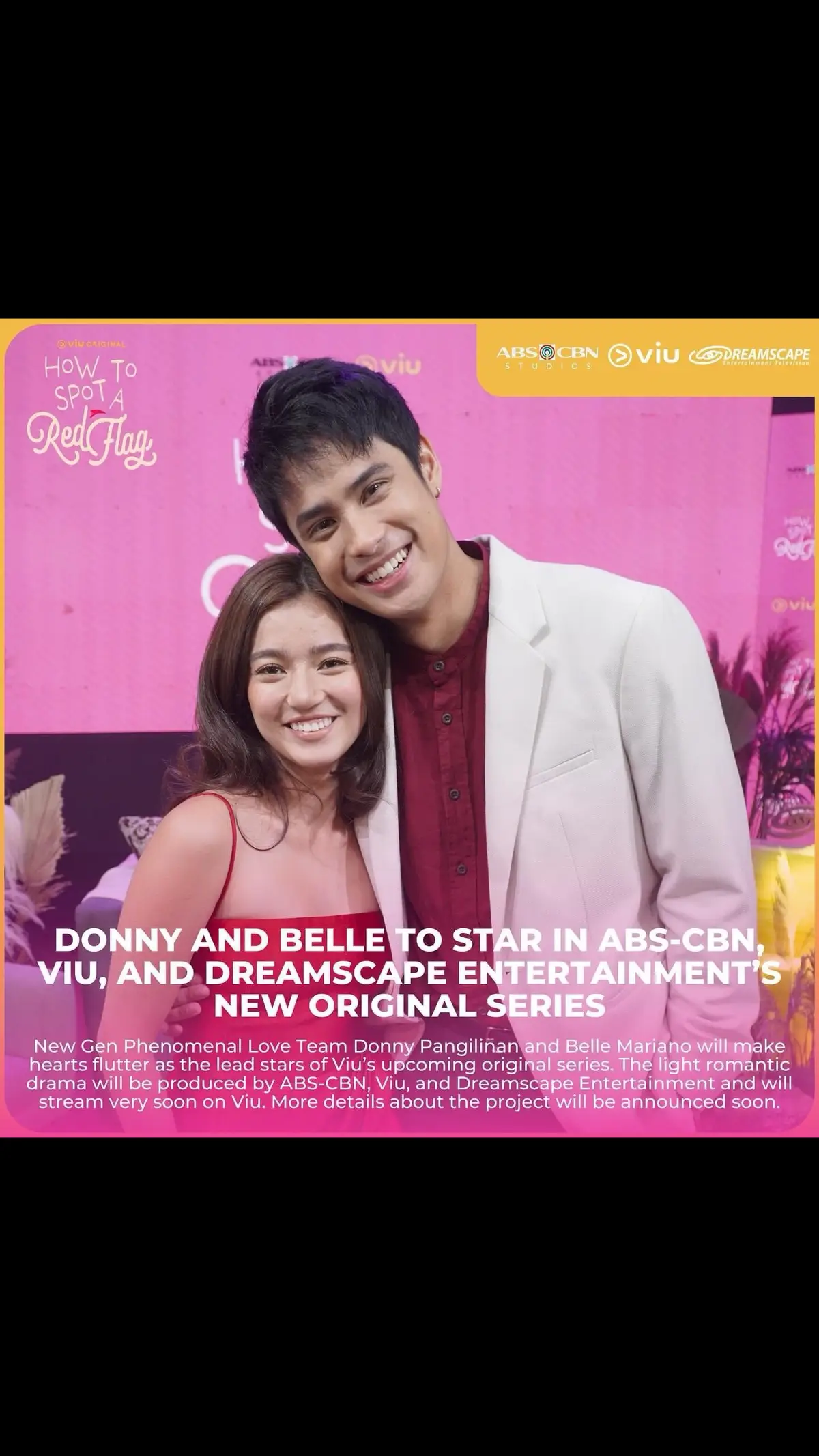 This is it!! Ang New Gen Phenomenal loveteam ng bansa! Donny Pangilinan and Belle Mariano mang i slay na sa ABS-CBN Studios, Viu and Dreamscape Entertainment’s new original series! it’s gonna be lit! #ViuOriginal #HowToSpotARedFlag 🚩 #DreamscapePH #DonBelleOnViu