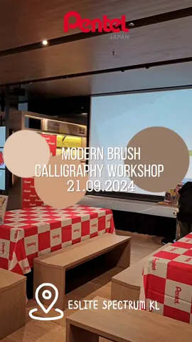 🖋️✨ Last Saturday, 21/9, we hosted an inspiring Modern Brush Calligraphy Workshop at Eslite Kuala Lumpur with the talented @enya.says! Thank you to everyone who joined us for this creative journey. ✨ Watch this video to relive the beautiful moments and artistic expressions from the day. Let’s keep the creativity flowing! 💫 #CalligraphyWorkshop #eslitespectrum #BrushCalligraphy #Creative #PentelEvents #Pentel #Pentelmalaysia